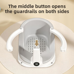 Asiento de Baño para Bebés con Sensor de Temperatura Summer Infants, Silla Ajustable Antideslizante de TPE, Soporte Reclinable Portátil para Recién Nacidos y Niños Pequeños - Product Image 5