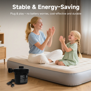 GR-196 DELLATE Electric <b>Air</b> <b>Pump</b> 220V Inflator Deflator for <b>Air</b> <b>Bed</b> Sofa Pool Vacuum Storage Plastic Body Black - Product Image 5