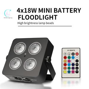 AICPOSE Productos de Fábrica: Luz LED Par Inalámbrica 4x18W de Acero Inoxidable DMX 6 en 1 con Batería - Product Image 5