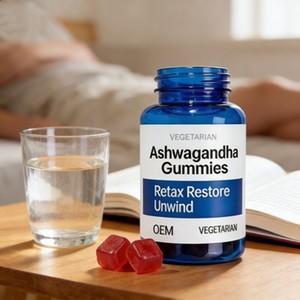 Extracto de Ashwagandha con Vitaminas, Gomitas Veganas con Sabor a Bayas Mixtas, 60 Unidades para Adultos - Mejora la Memoria y el Sueño - Product Image 2