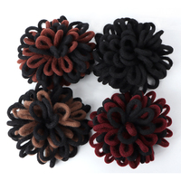 Chignon Dreadlock Afro con Cordoncino, Coda di Cavallo Sintetica Effetto Faux Locs, Posticci per Capelli con Clip