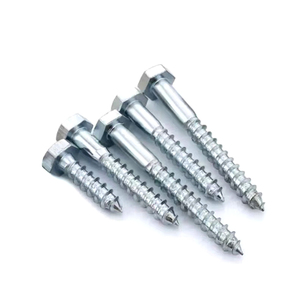 M6 Yuyao Din571 300mm Acero Inoxidable Ss Coach Din571. Tornillos <span class=keywords><strong>de</strong></span> Acero Inoxidable con Cabeza Hexagonal <span class=keywords><strong>de</strong></span> 1/4, Recubiertos, <span class=keywords><strong>de</strong></span> 1/2\" x 12\", y Tornillos Lag <span class=keywords><strong>de</strong></span> 3/<span class=keywords><strong>8</strong></span>\" x 3\" - Product Image 2
