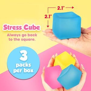 Juguetes Sensoriales Antiestrés de Malta en Forma de Cubo Cuadrado, Bolas Blandas de Malta para Aliviar el Estrés, Juguetes Sensoriales de Malta de Venta Caliente - Product Image 3