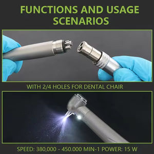 Hot Verkoop 2 En 4 Holes <span class=keywords><strong>Super</strong></span> Koppel Standaard Hoofd Led Handstuk E-Generator Lucht Turbine Drukknop Voor Tandarts Tandheelkundige Handstuk - Product Image 3