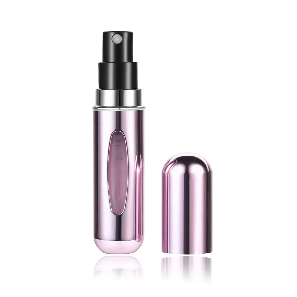 नई डिजाइन मिनी 5 ml ग्लास इत्र की बोतलें एल्यूमीनियम Refillable जेब स्प्रे पोर्टेबल विंडोज कर रहे हैं Parfum कांच की बोतलें