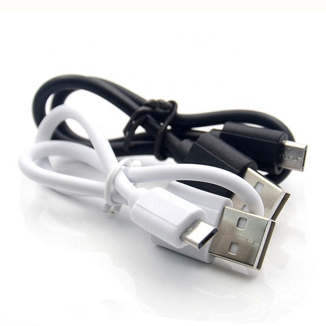 Short 30cm 2A Charging Micro B 5 Pin to USB Cable with Braid Shielding Pure Copper Conductor and PVC Jacket for Power Bank