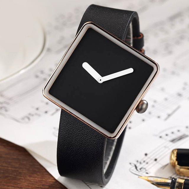 High Quality Japan Quartz Movement Minimalist square case Design Your Brand Unique Hand Watch with Photo