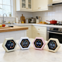 Minuterie de productivité intelligente pour enfants, minuterie d'étude, minuterie Pomodoro, minuterie visuelle hexagonale à retournement pour enfants, minuterie numérique de cuisine Google