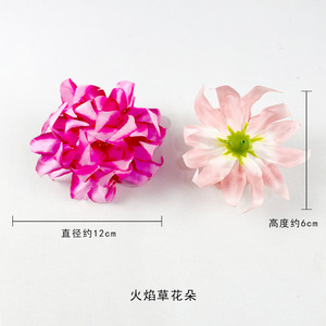 Tête de chrysanthème flamboyant en soie de 12 cm de diamètre pour décoration de mariage, accessoire de coiffure DIY - Product Image 5
