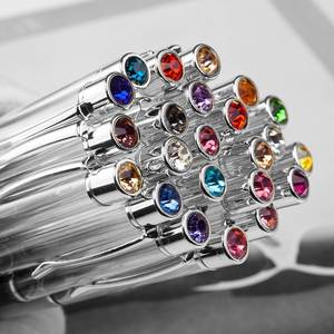 Wholesale Twist Creative Metal Ballpoint <b>Pen</b> DIY Printing Crystal <b>Refillable</b> With Empty Custom Logo for Stationery Gift - Product Image 2