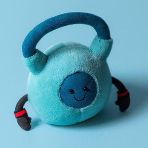Peluche Kettlebell Premium 18 cm style gelée, jouet de sport rembourré, poupée lestée pour la gym, décoration sur le thème du fitness, cadeau pour adhérent de salle de sport (UK) - Product Image 1