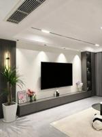 Mueble de TV Flotante con Luz LED, Madera Gris Moderna - Tamaño Personalizado OEM