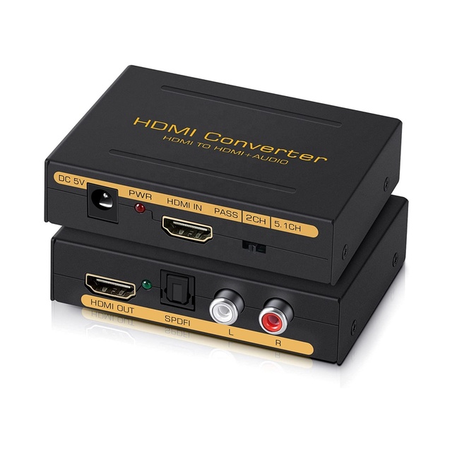 4K HDMI Audio Extractor Converter with 4K HDMI and Optical SPDIF / Toslink and RCA L / R Output