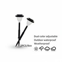 Lampes LED solaires IP65 pour aménagement paysager avec batterie, lumière blanc chaud doux 2700K, matériau ABS, certifiées CE pour usage extérieur en jardin