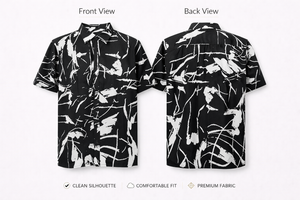 Chemise à manches courtes pour homme, imprimé abstrait, boutonnée, <span class=keywords><strong>d</strong></span>écontractée, streetwear <span class=keywords><strong>d</strong></span>'été, chemise de plage pour les vacances, fabricant OEM ODM, fournisseur - Product Image 2