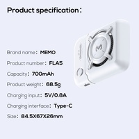 Ventilateur de refroidissement magnétique portable MEMO FLA5 pour manette de jeu et téléphone portable, compatible avec MEMO S3