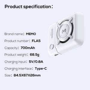 MEMO FLA5 Portable Gamepad Magnetic <b>Radiator</b> Cooling <b>Fan</b> Cell Mobile Phone Cooler <b>for</b> Gaming Memo S3 - Product Image 4