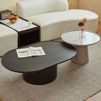 Ensemble de table basse ovale Table basse minimaliste moderne pour petit salon buffet armoire Designer Table basse ovale créative