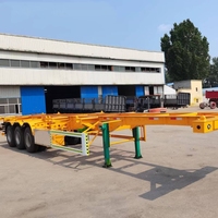 Usine directe 3 essieux 20 pieds squelette conteneur semi-remorque 40 pieds squelette châssis conteneur remorque