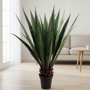 Venta al por mayor nuevo diseño 130cm soporte de bonsái 21 hojas <span class=keywords><strong>Agave</strong></span> árboles artificiales plantas decorativas de plástico para interiores y exteriores - Product Image 2