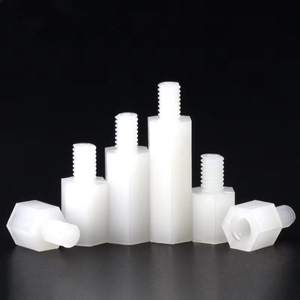 สกรูพลาสติกสีดำ/ขาว ขนาด M2/M2.5/M3/M4*L+6 มม. สำหรับยึดแผงวงจร PCB เมนบอร์ด พร้อมไนลอนสเปเซอร์ - Product Image 5