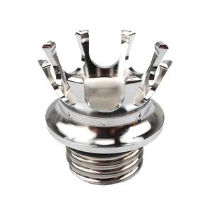 Tapa de Tanque de Combustible para Motocicleta, Estilo Corona, Cromada, para Sportster XL 1200 883 48 Softail Dyna FLST Road King - Product Image 1