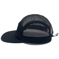 Casquette de trail unisexe ultra-légère non structurée à 5 panneaux avec logo personnalisé, visière plate en nylon, casquette de course, chapeaux de sport avec cordon de serrage