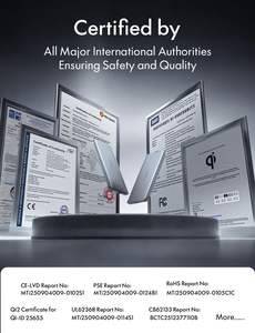 <span class=keywords><strong>Chargeur</strong></span> sans fil magnétique LISEN 15W, batterie externe portable 5000mAh, charge rapide, pack de batterie sans fil pour le bureau, les voyages et les activités de plein air - Product Image 6