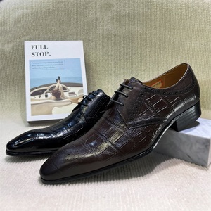 Zapatos de vestir de cuero Derby de moda de lujo Nuevos productos con estilo a cuadros para ocasiones formales de oficina Suela exterior Oxford <span class=keywords><strong>Lofer</strong></span> - Product Image 3