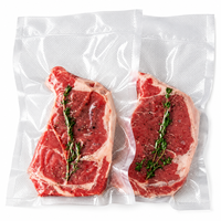 Sacs sous vide co-extrudés 7 couches 90 microns PA/PE à texture gaufrée thermoscellables résistants au congélateur 120°C et au froid -20°C, sacs de scellage de qualité alimentaire