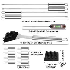 27 Pieces Grilling <b>Accessories</b> - Heavy Duty Stainless Steel Grill Tools Set BBQ <b>Accessories</b> for Outdoor Grill with Spatula - Product Image 3