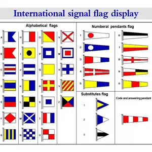 Promotional Product International Maritime Mark Custom Marine Decorative Bunting Second Representative Flag Custom Logo CN SHN