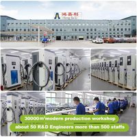 Station de recharge rapide DC pour véhicules électriques Hongjiali 40-180KW, à montage au sol, intelligente, commerciale, extérieure, avec écran tactile 7 pouces, nouvelle version OCPP
