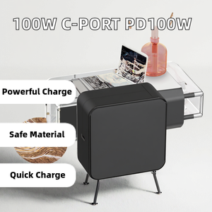 100W gan siêu thông minh ai Màn hình sạc 2usb-c 1A cổng 100-240V Điện áp toàn cầu tùy chỉnh OEM Type-C adapter QC3.0 OTP 100W - Product Image 4