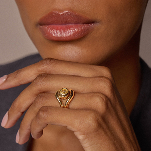 <span class=keywords><strong>Bague</strong></span> Milskye en argent sterling 925 plaqué or 18 carats avec cristal jaune ovale taille fleur <span class=keywords><strong>de</strong></span> glace et zircon cubique rose pour femme - Product Image 6