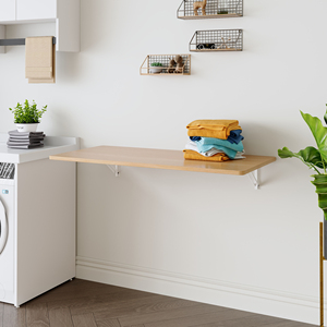Wall Mounted <b>Folding</b> Table For Laundry Room Small Space Fold Down <b>Desk</b> Workbench Addition To Garage Shed Home - Product Image 2