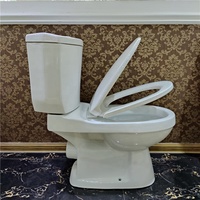 Ensemble de sanitaires populaires et très demandés : WC deux pièces et lavabo sur colonne en céramique