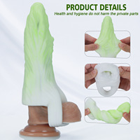 Hombres de repollo chino. Funda para Pene de Larga Duración, Alargadora y Retardante. Engrosado. Esencia Fijadora. Funda hueca irregular. Adulto