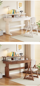 Silla de mesa de escritura plegable de madera maciza para niños, para el hogar, dormitorio, sala de estar, uso en la escuela primaria, escritorio de estudio para niños - Product Image 2