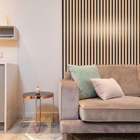Nouveau produit 2026 : Panneau mural auto-adhésif à lattes, carrelage en bois à peler et coller pour bureau, salon, chambre, décoration intérieure