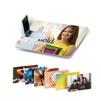 Clé USB promotionnelle personnalisée avec logo, format carte de crédit, de 128 Mo à 128 Go, USB 2.0, pour entreprises