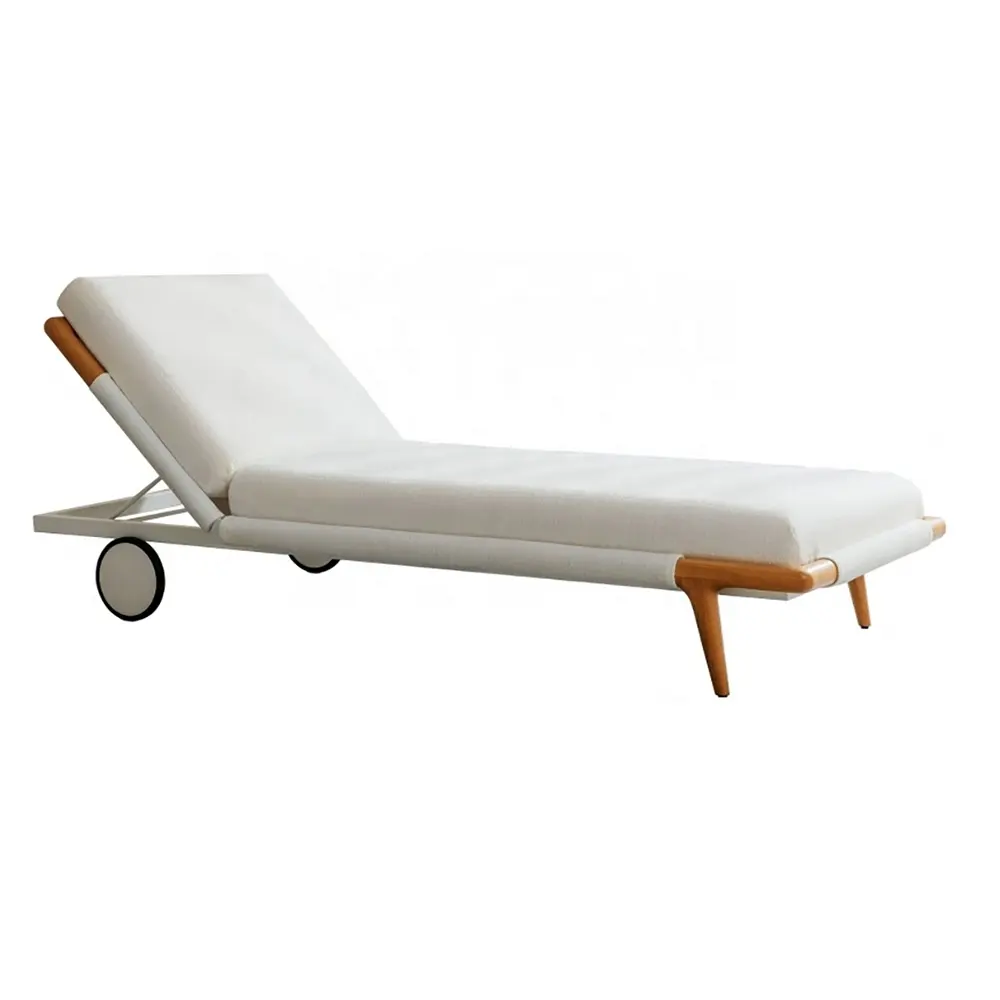 Sun Loungers Bed Chair Hotel Villa,sun Lounger Daybed for Pool Outdoor Furniture Application Swimming Beach Eco-friendly Wood