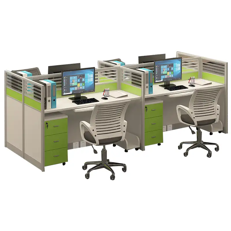 Nuevo diseño centro de la estación de trabajo 2/4/6 persona moderno cubículos de oficina
