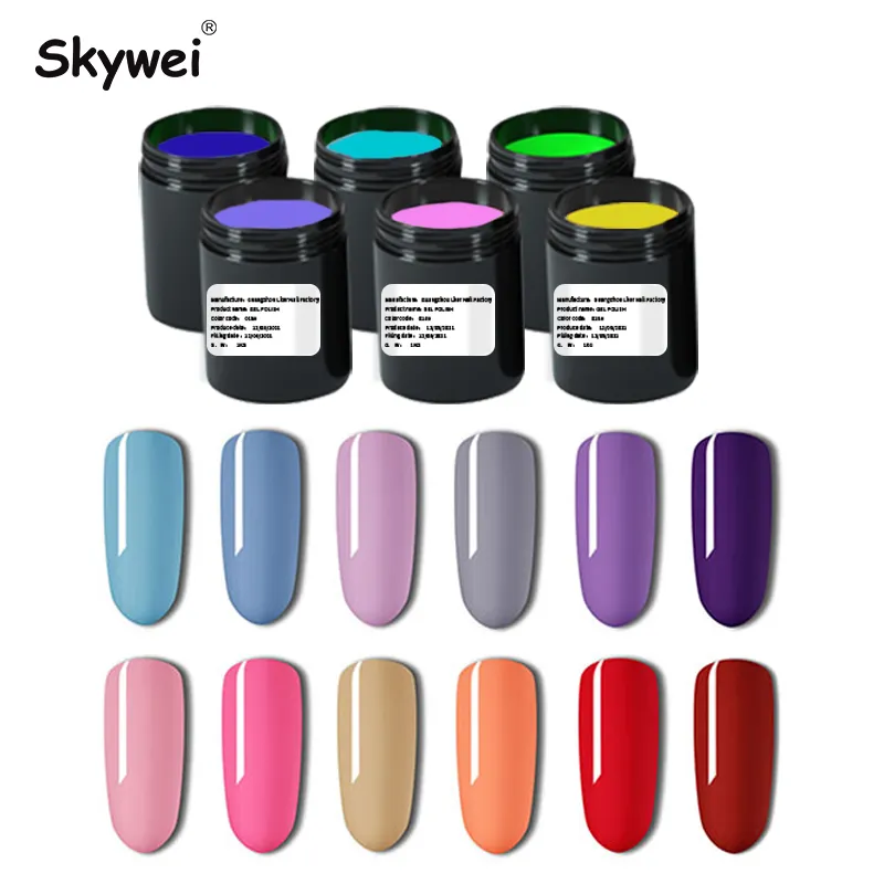 Skywei-esmalte de uñas en gel UV, paquete de 1KG, 5KG, 20KG, envío directo de fábrica, muestras gratis, OEM