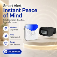 Sistem Alarm Keamanan Advent Tuya Smart Strobe Sensor Gerak PIR Bahan ABS Desain Portabel Volume Dapat Disesuaikan