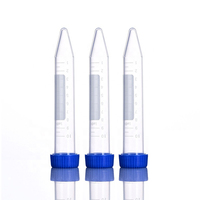 Tube à centrifuger de laboratoire gradué en PP à fond conique de 10mL personnalisé avec couvercle à vis