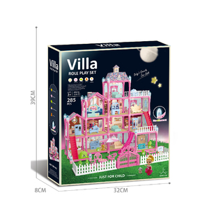 ของเล่นเลียนแบบสุดฮ็อตสำหรับ2026ของเล่นเจ้าหญิงของเล่นเฟอร์นิเจอร์แบบ DIY ประกอบกันเป็นวิลล่าปราสาทตุ๊กตาเด็กผู้หญิงขนาดใหญ่พร้อมสุนัขสัตว์เลี้ยง - Product Image 6