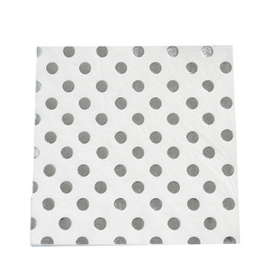 Serviettes en papier carrées jetables, style européen, dorées à l'or fin, à pois or rose, pour mariages, fêtes et célébrations. - Product Image 4