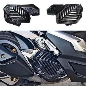 Cubierta de radiador de Piezas de motocicleta, adecuada para protector de radiador modificado Honda, cubierta de radiador con patrón de fibra de carbono - Product Image 2