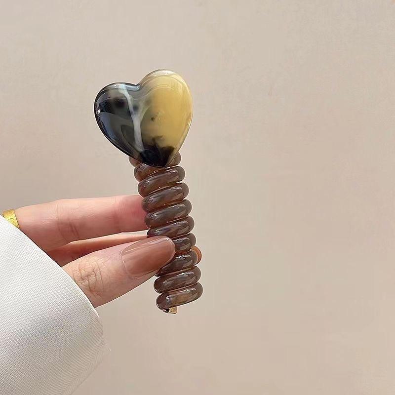 ผมรูปหัวใจ1เส้นผูกกาแฟดำ